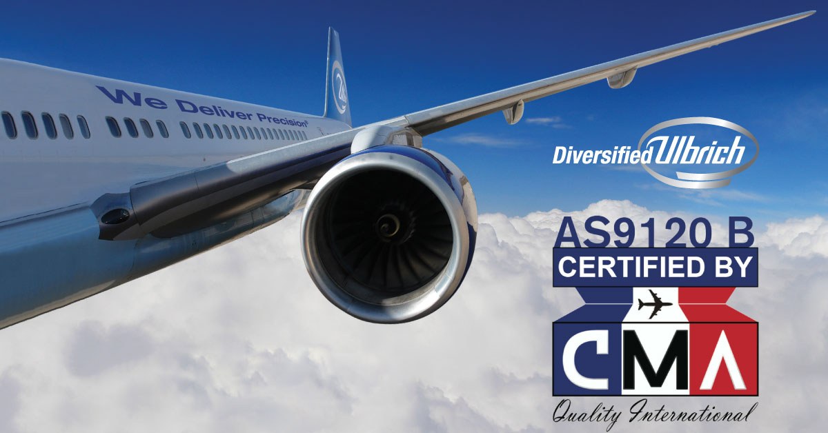 Diversified Ulbrich AS9120B Certified By CMA Quality International