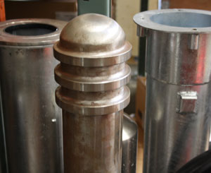 Corrosion on stainless steel bollard