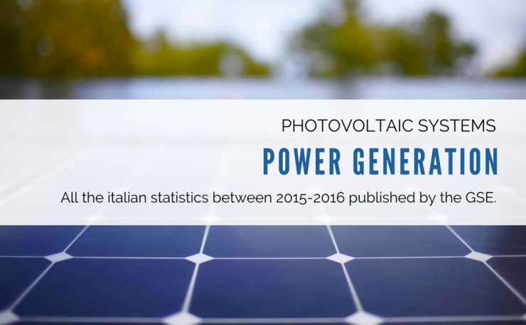 2016 – About the Photovoltaic Report and the Italian Energy Production