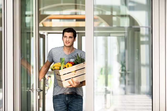 grocery shopping with in-home delivery thanks to Nuki Smart Lock