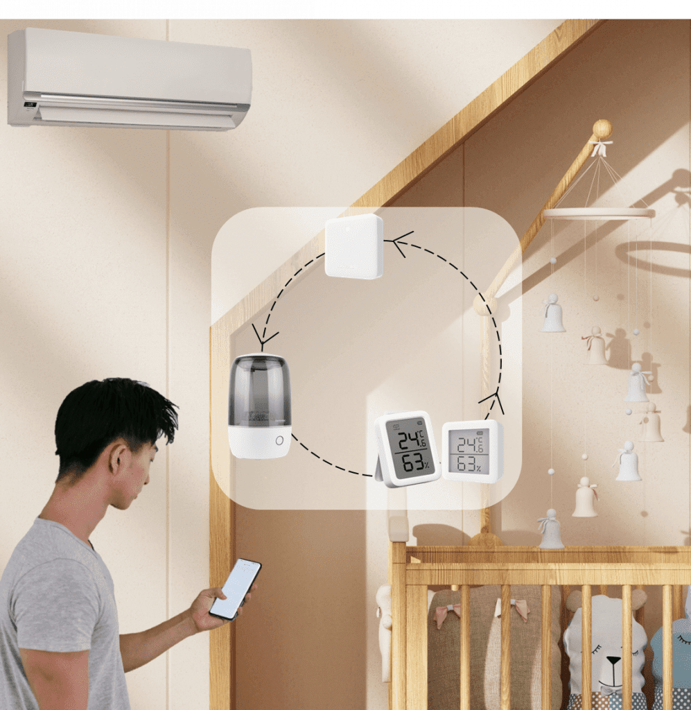 SwitchBot smart devices help regulate your baby's body temperature.