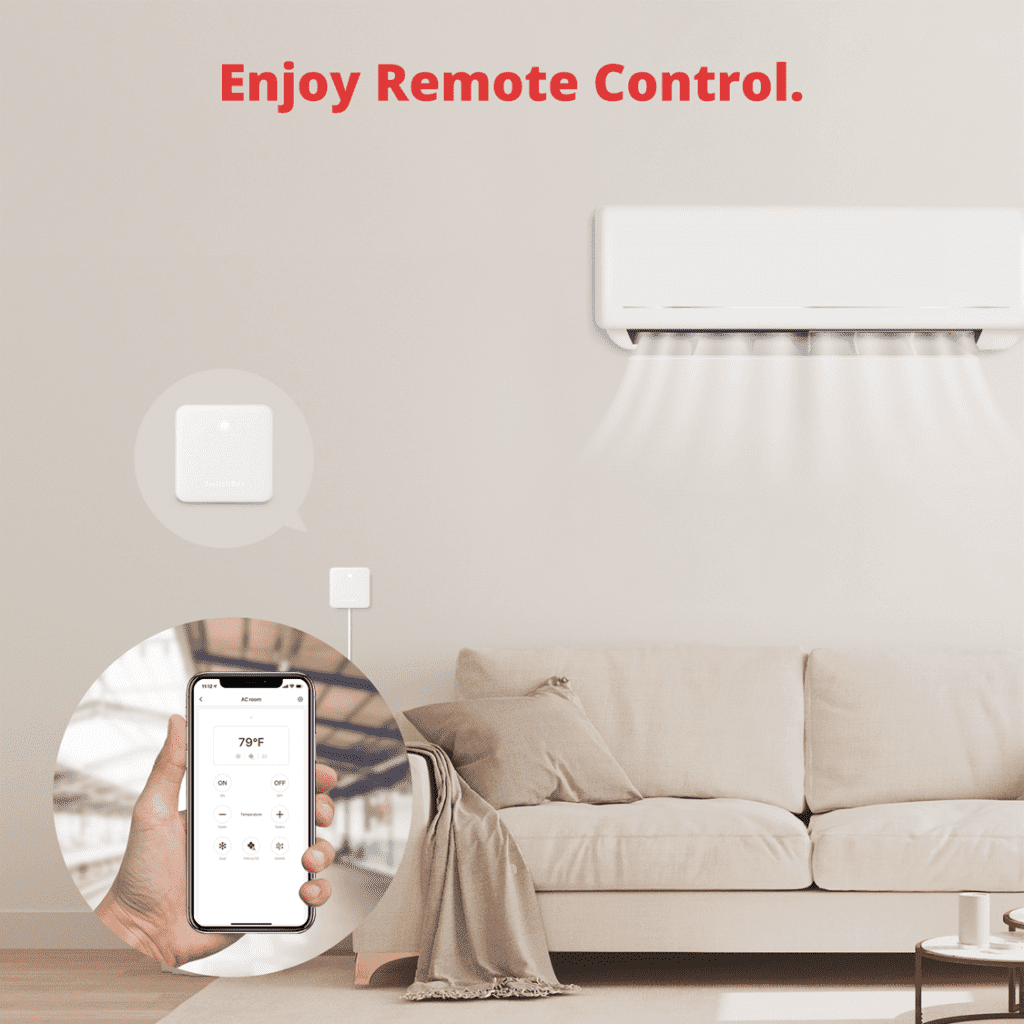 SwitchBot smart devices: Control your AC when outside.